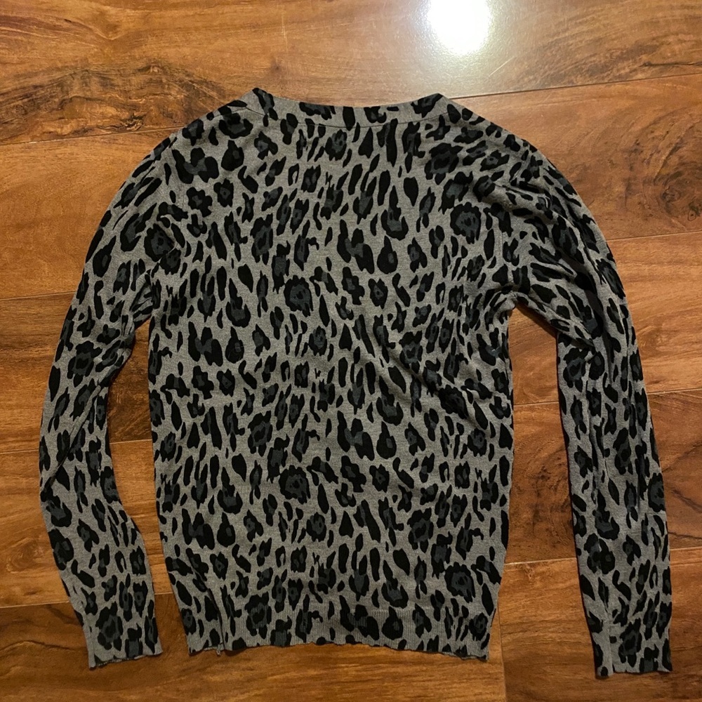 [sold]Zara knit leopard print cardigan - Picture 4 of 5